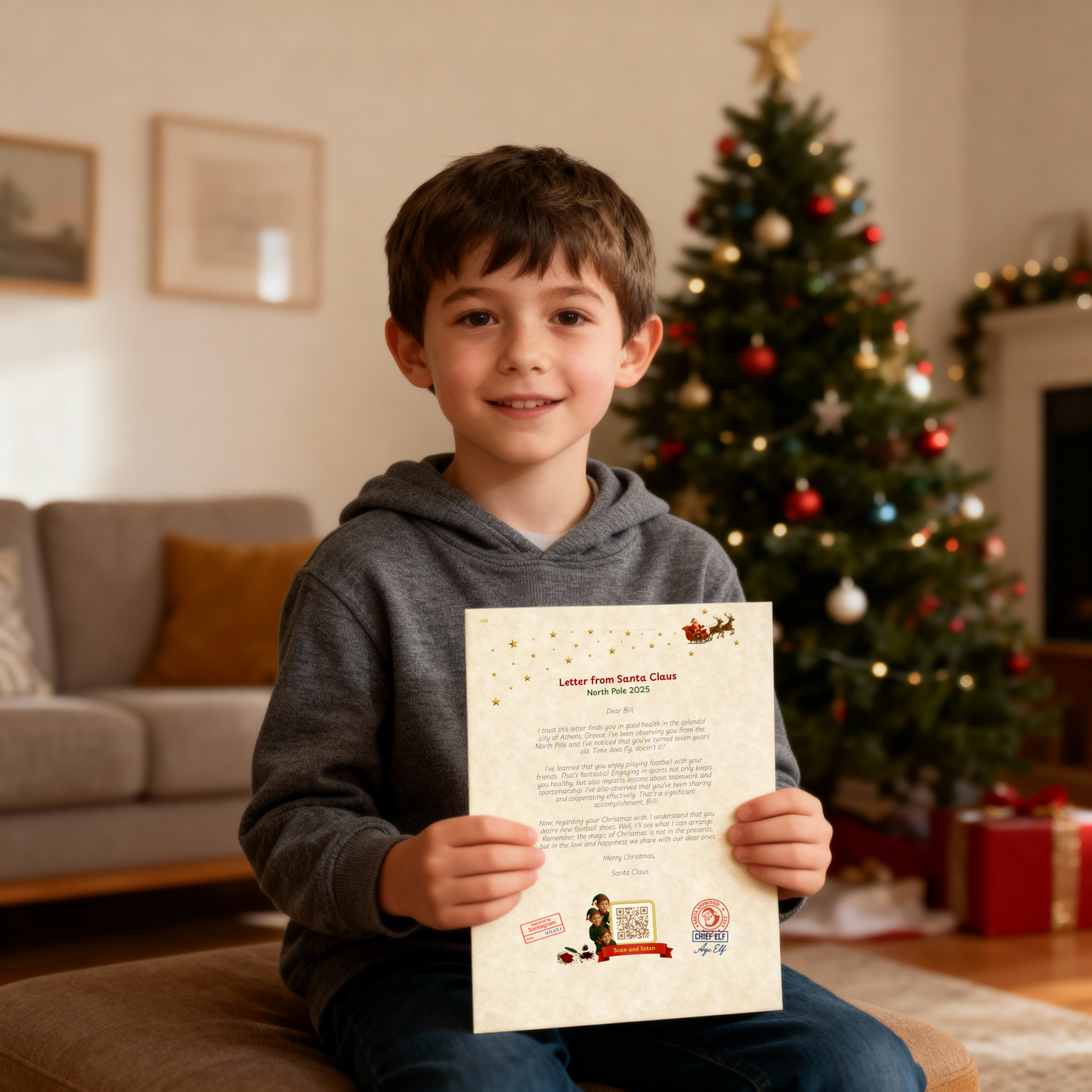 Προσωποποιημένο Γράμμα με QR Βίντεο από τον Άγιο Βασίλη