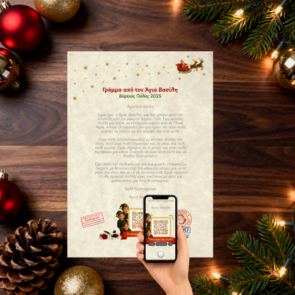 Προσωποποιημένο Γράμμα με QR Αφήγησης από τον Άγιο Βασίλη (Digital)